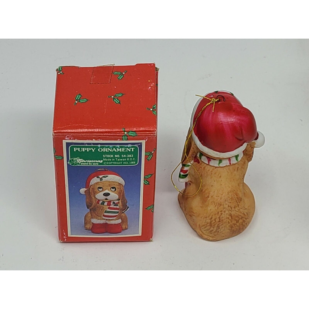 Vintage Christmas Around The World Puppy Ornament 54-383 1988