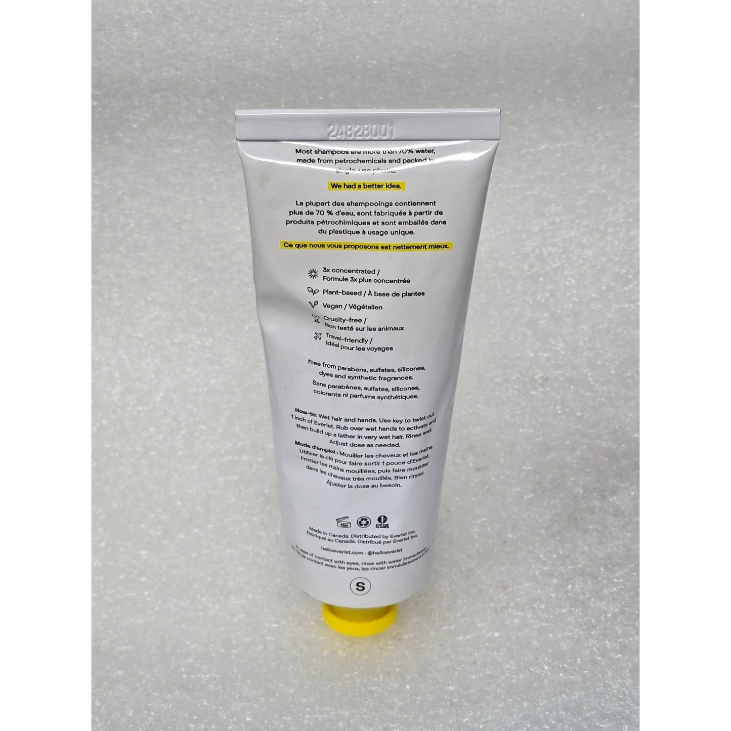 Everist The Shampoo Concentrate 3.4 Oz Vegan Cruelty-Free Plant-Based Formula