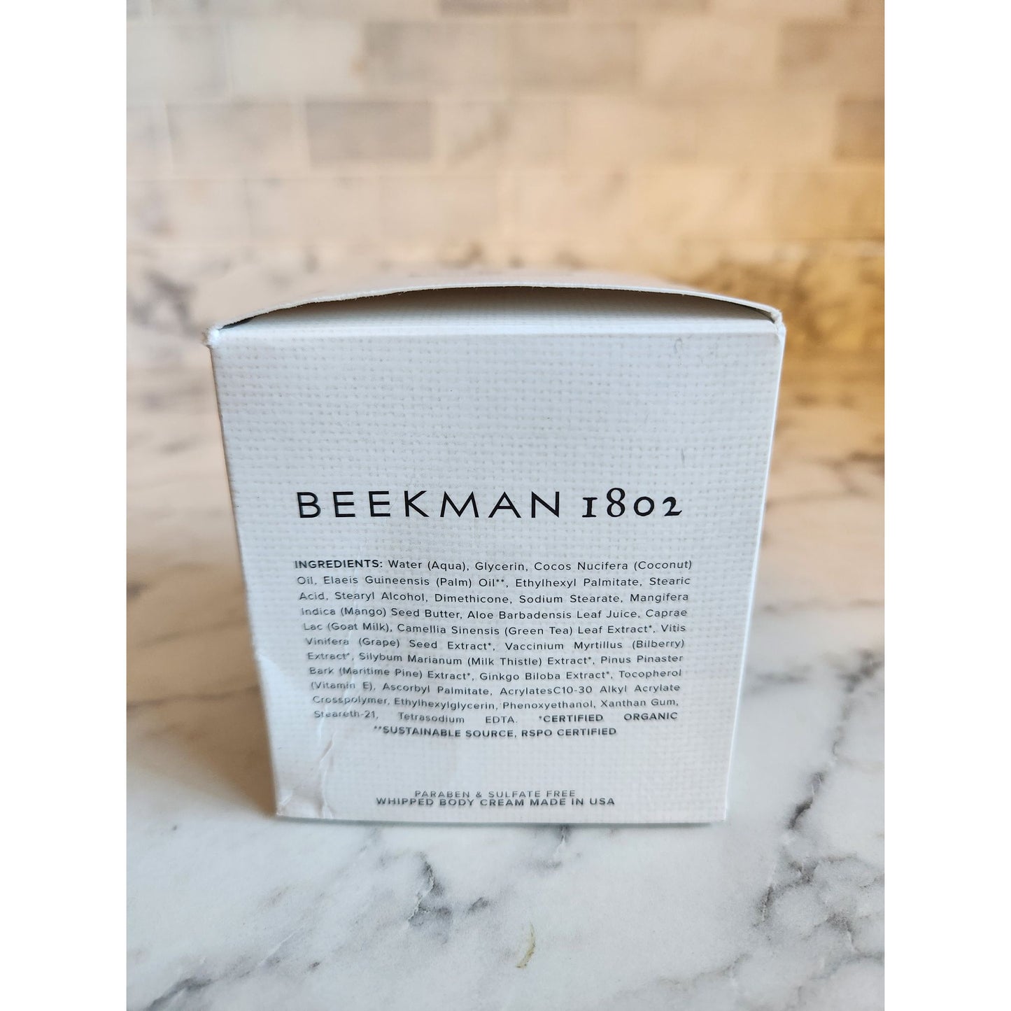 Beekman 1802 Pure Goat Milk Whipped Body Cream Fragrance-Free Paraben-Free 8 Oz