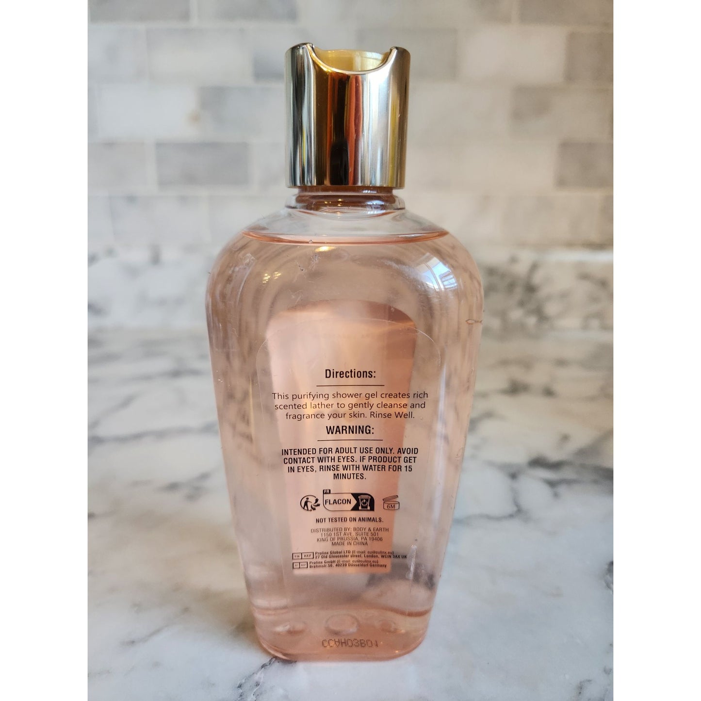 Spa Luxetique Rose Shower Gel With Shea Butter 7.9 Fl Oz Bottle