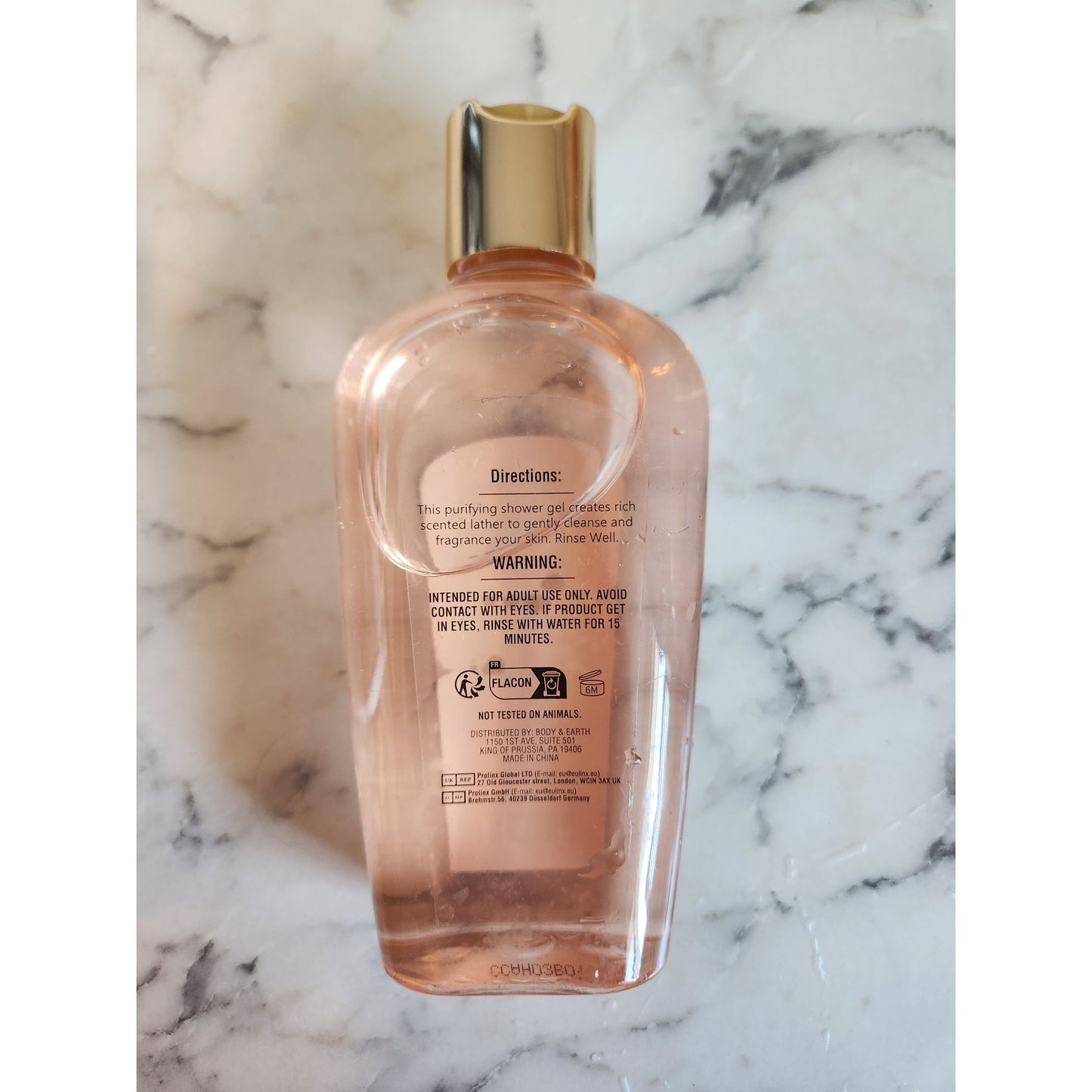 Spa Luxetique Rose Shower Gel With Shea Butter 7.9 Fl Oz Bottle