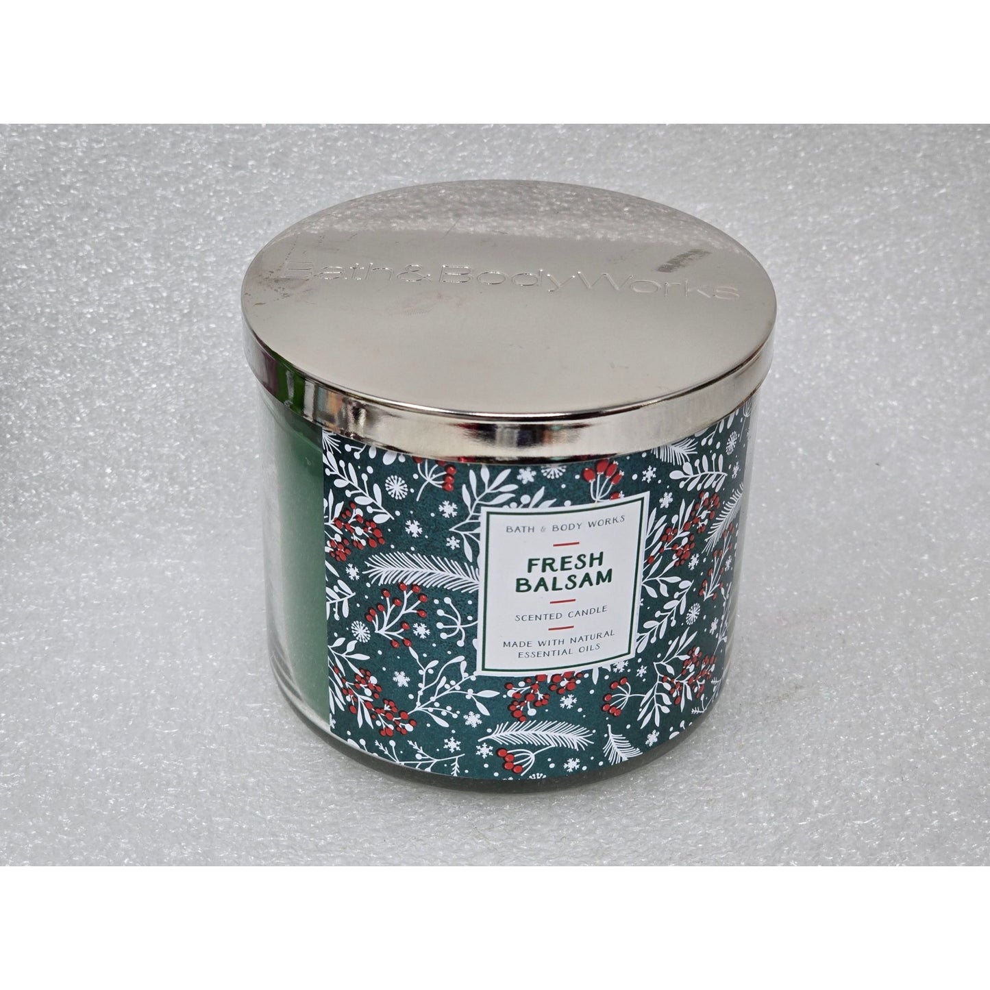 Bath & Body Works Fresh Balsam 3-Wick Scented Candle 14.5 Oz With Essential Oils