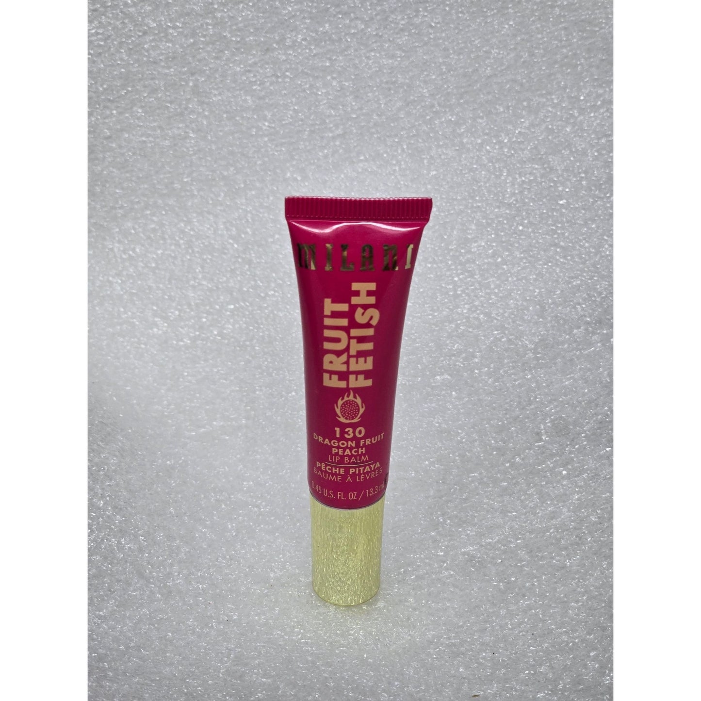 Milani Fruit Fetish Dragon Fruit Peach Lip Balm 130 Deep Pink Shea Butter