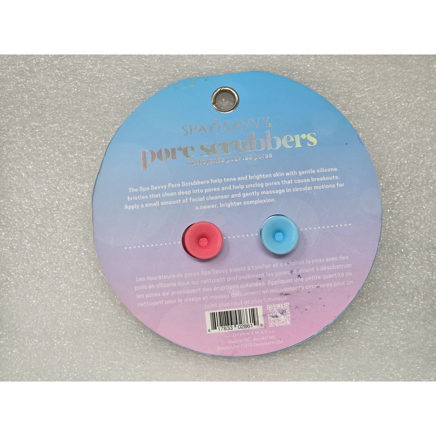 Spa Savvy Pore Scrubbers Blue & Pink