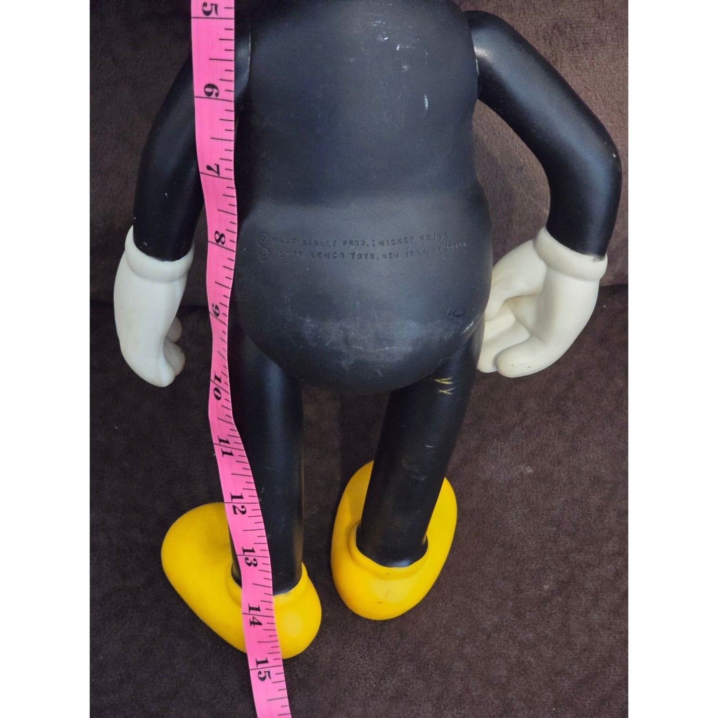 Vintage 1977 Mickey Mouse Figure Remco Disney Large 15" Toy Rare Collectible
