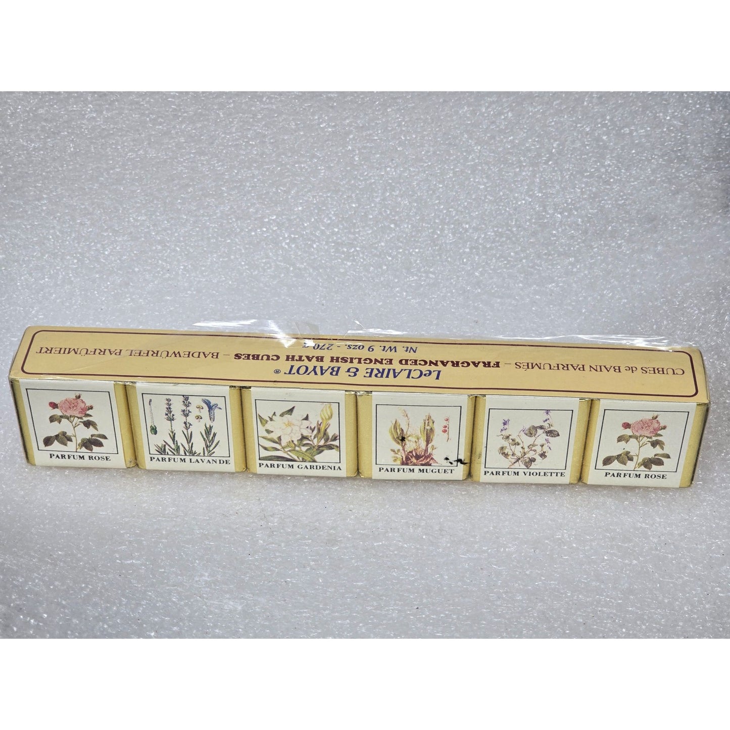 Leclaire & Bayot Fragranced English Bath Cubes Rose Lavande Gardenia Violette