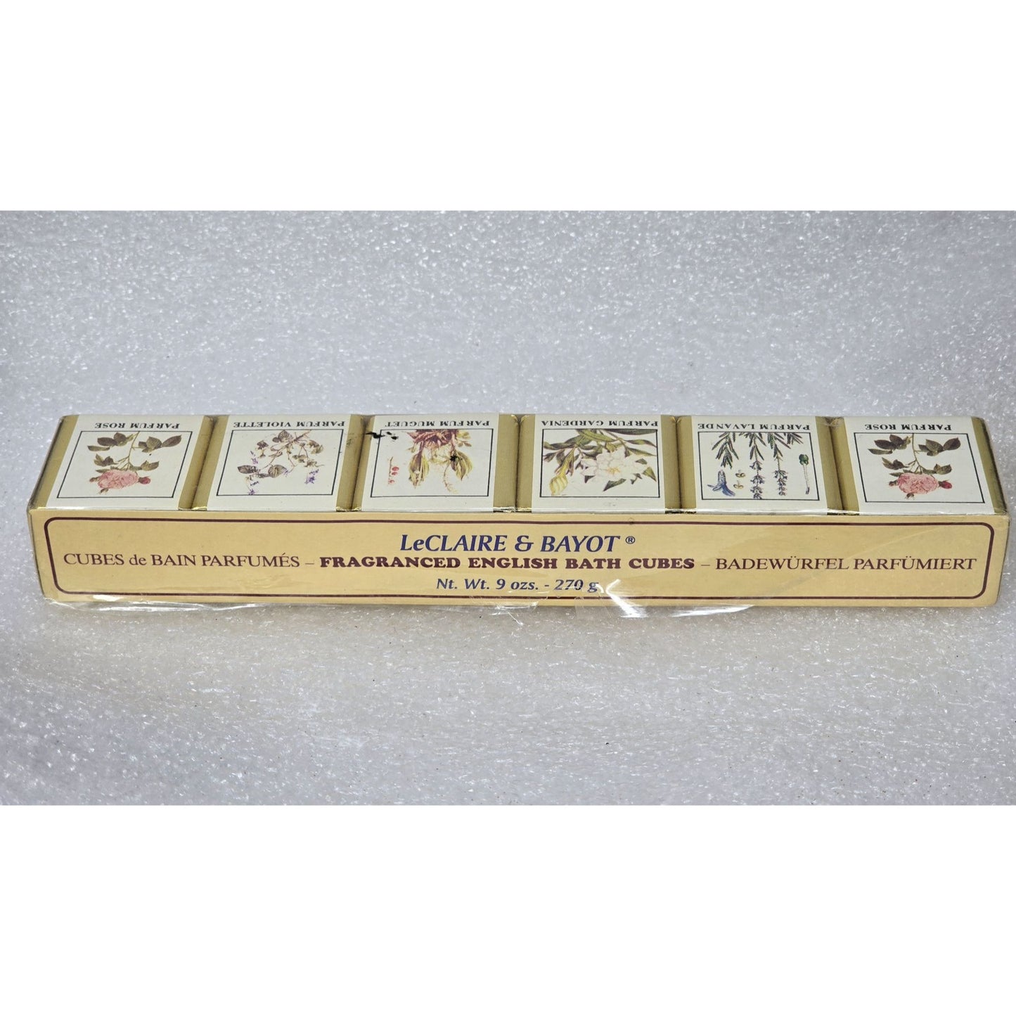 Leclaire & Bayot Fragranced English Bath Cubes Rose Lavande Gardenia Violette