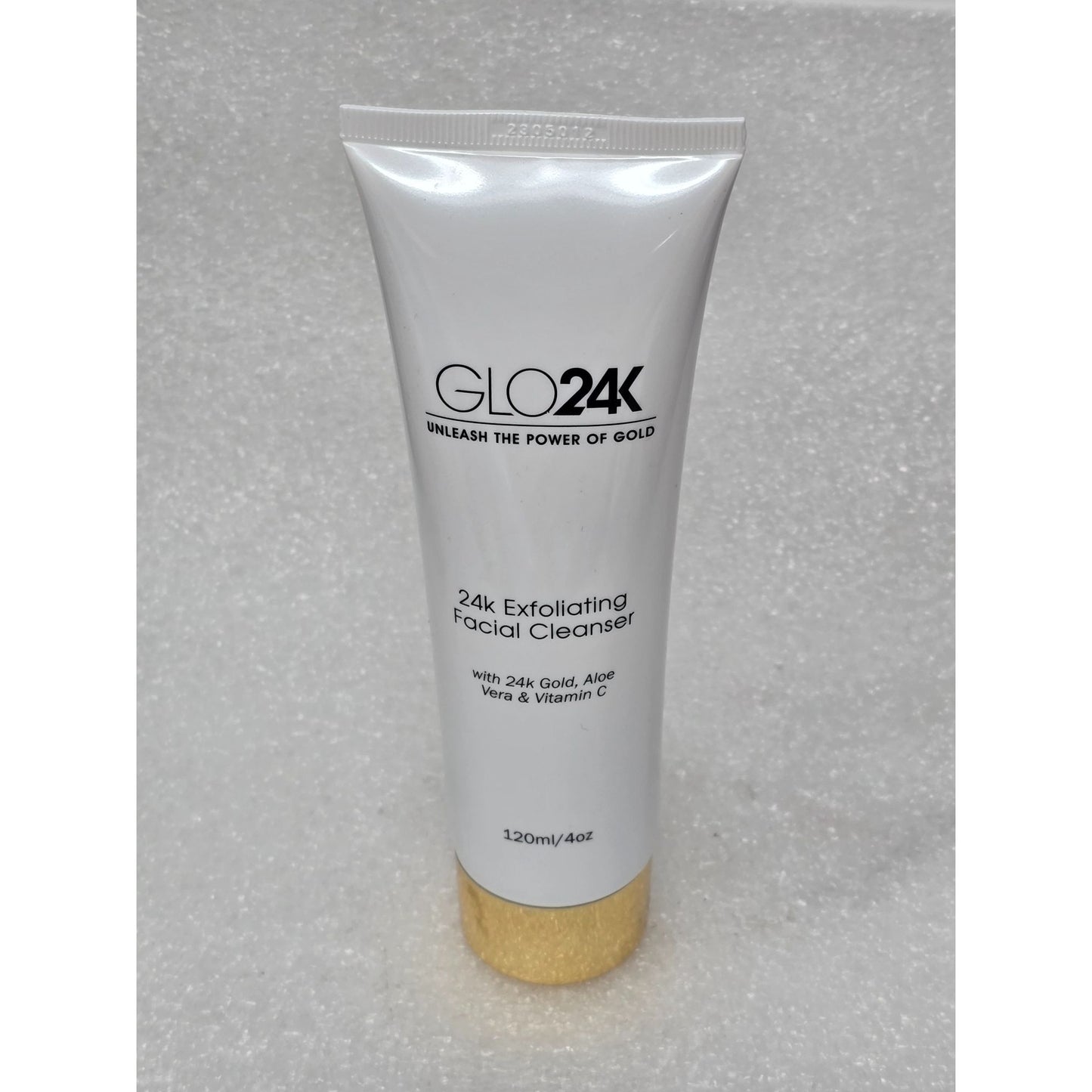 Glo24K Exfoliating Facial Cleanser 120ml With 24K Gold Aloe Vera & Vitamin C