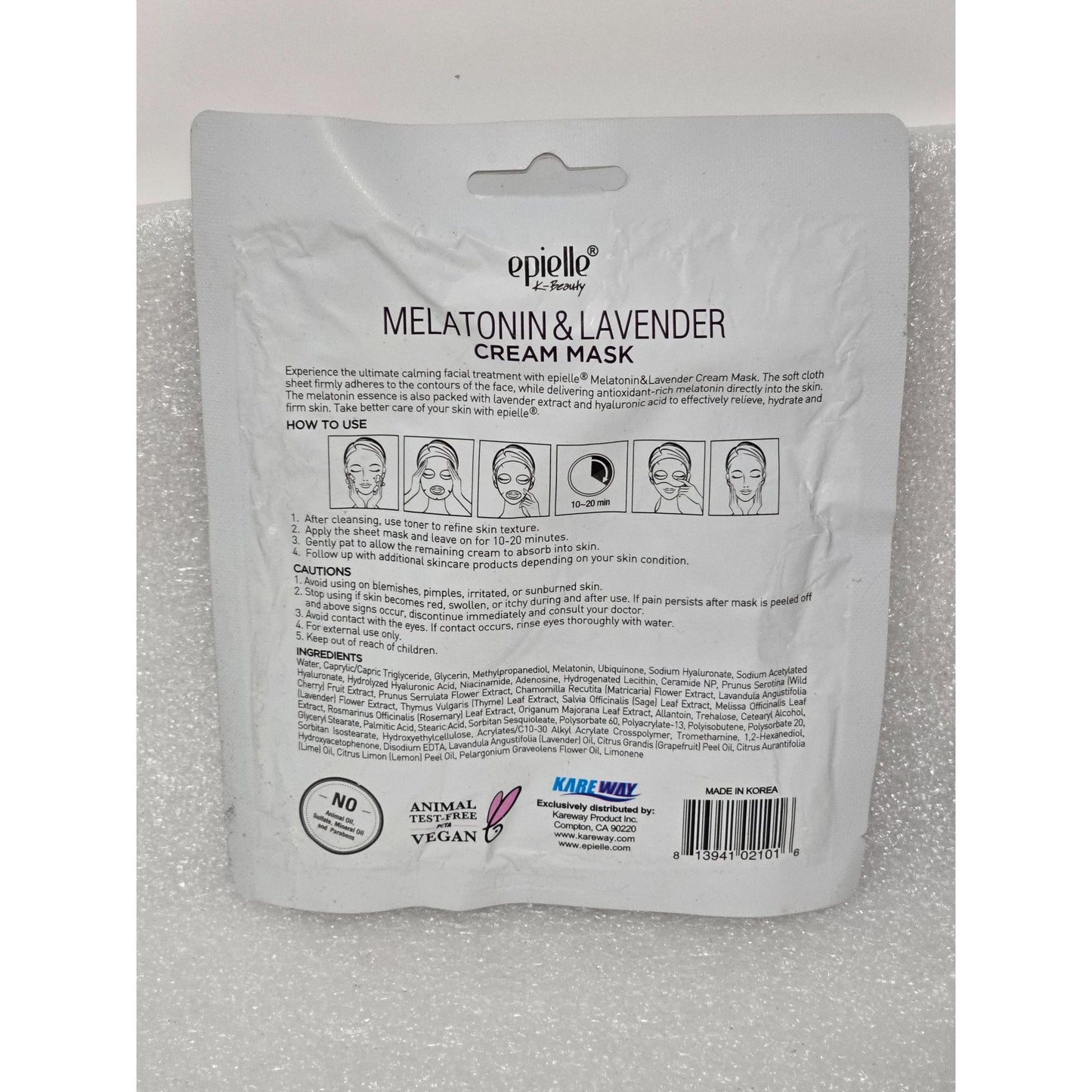 Epiolle Melatonin & Lavender Cream Mask For All Skin Types  0.98 Fl Oz (28g)