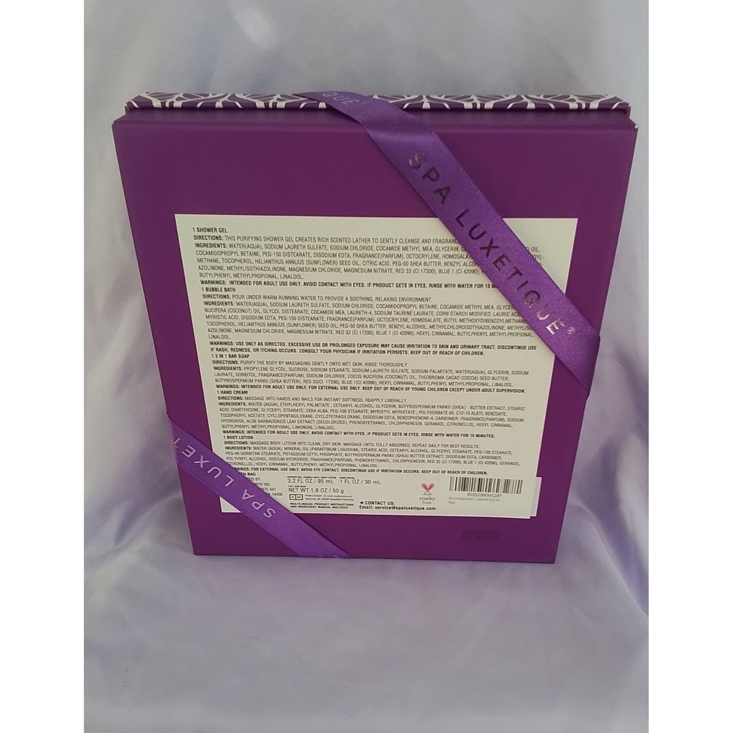 Spa Luxetique Lavender Gift Set Body Lotion, Shower Gel, Bubble Bath, Soap & More