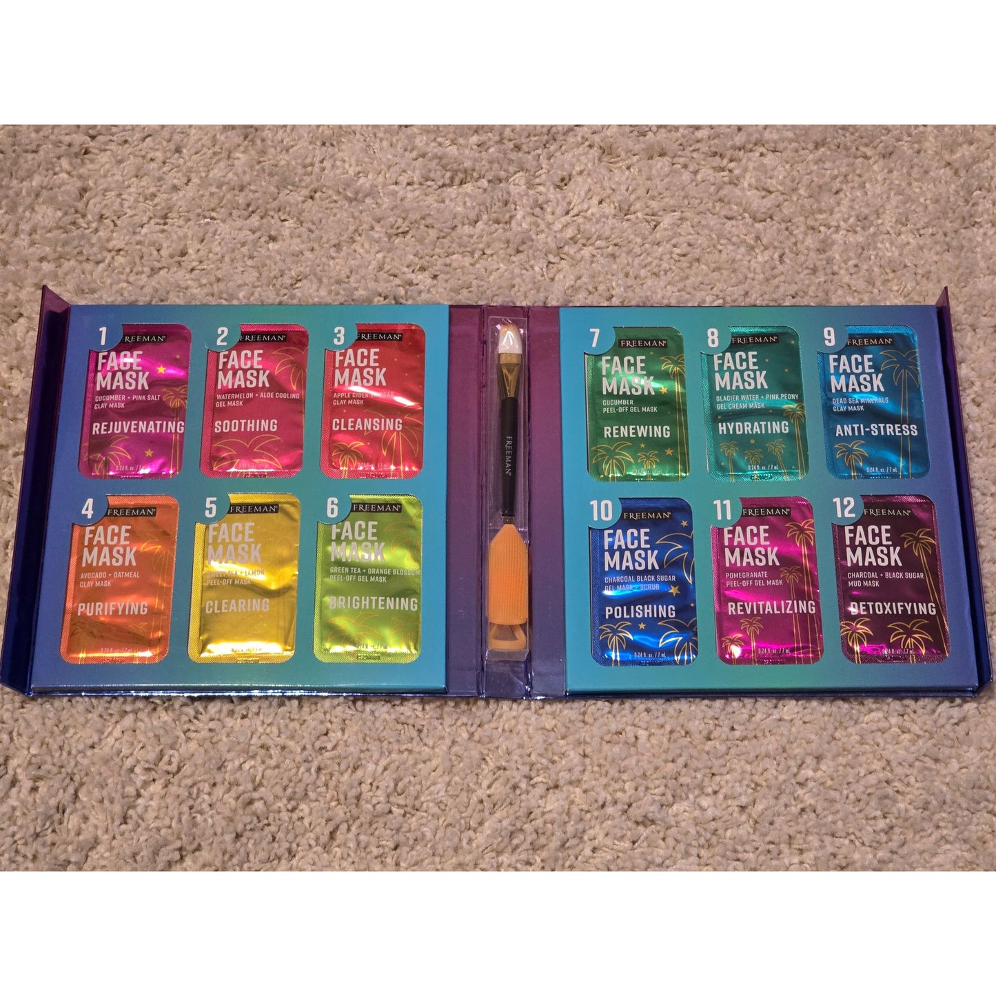 Freeman 12 Days Of Sunset Glow Face Mask Palette Set