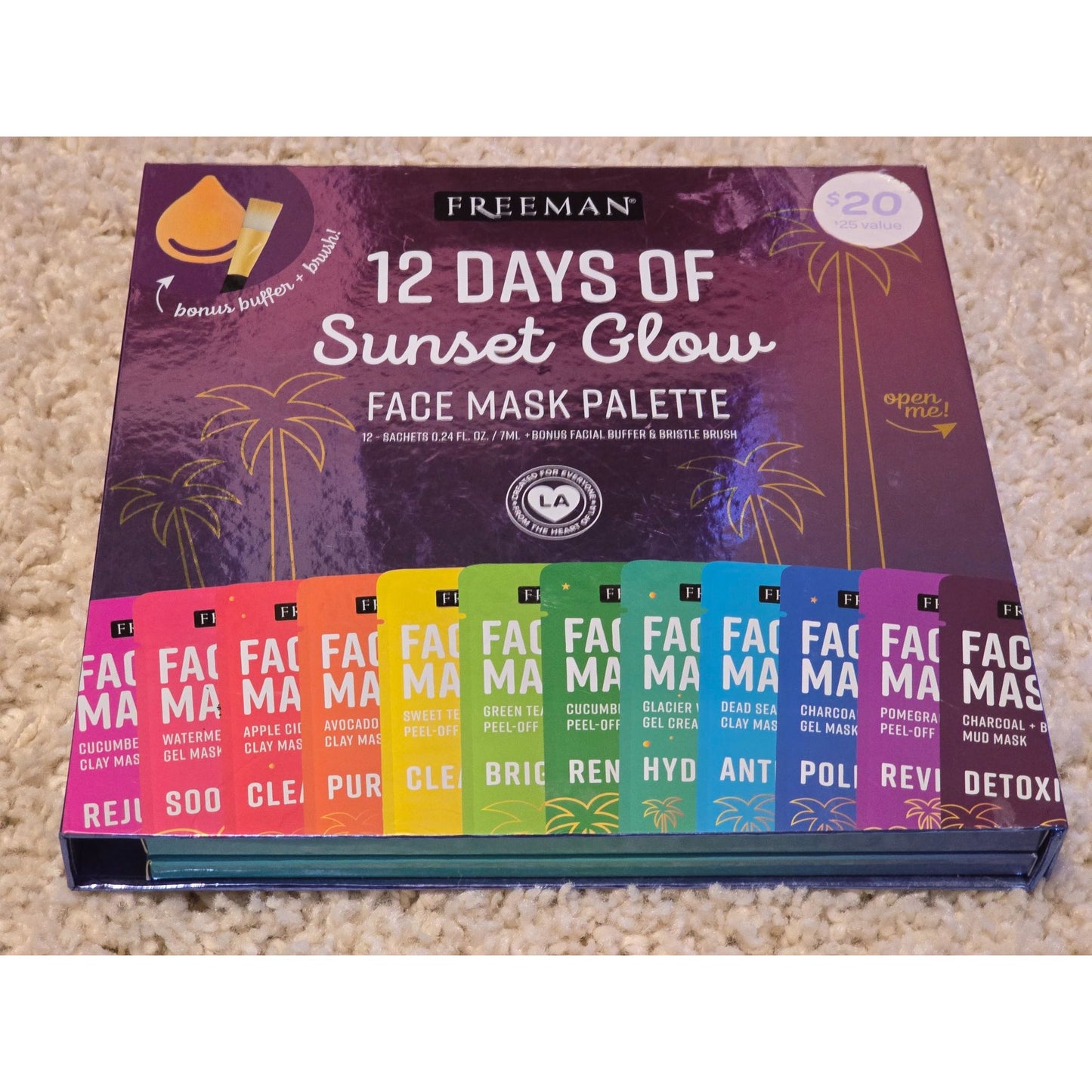 Freeman 12 Days Of Sunset Glow Face Mask Palette Set