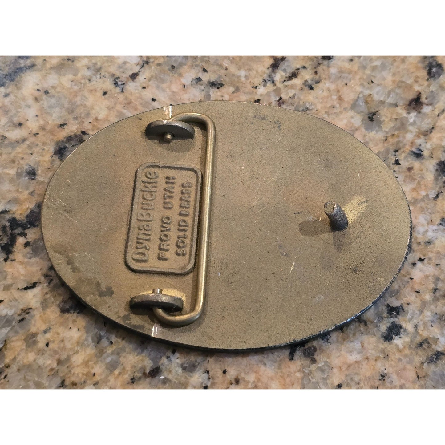 Fletchers Cobre Solid Brass Belt Buckle 1992 Mining Specialists DynaBuckle
