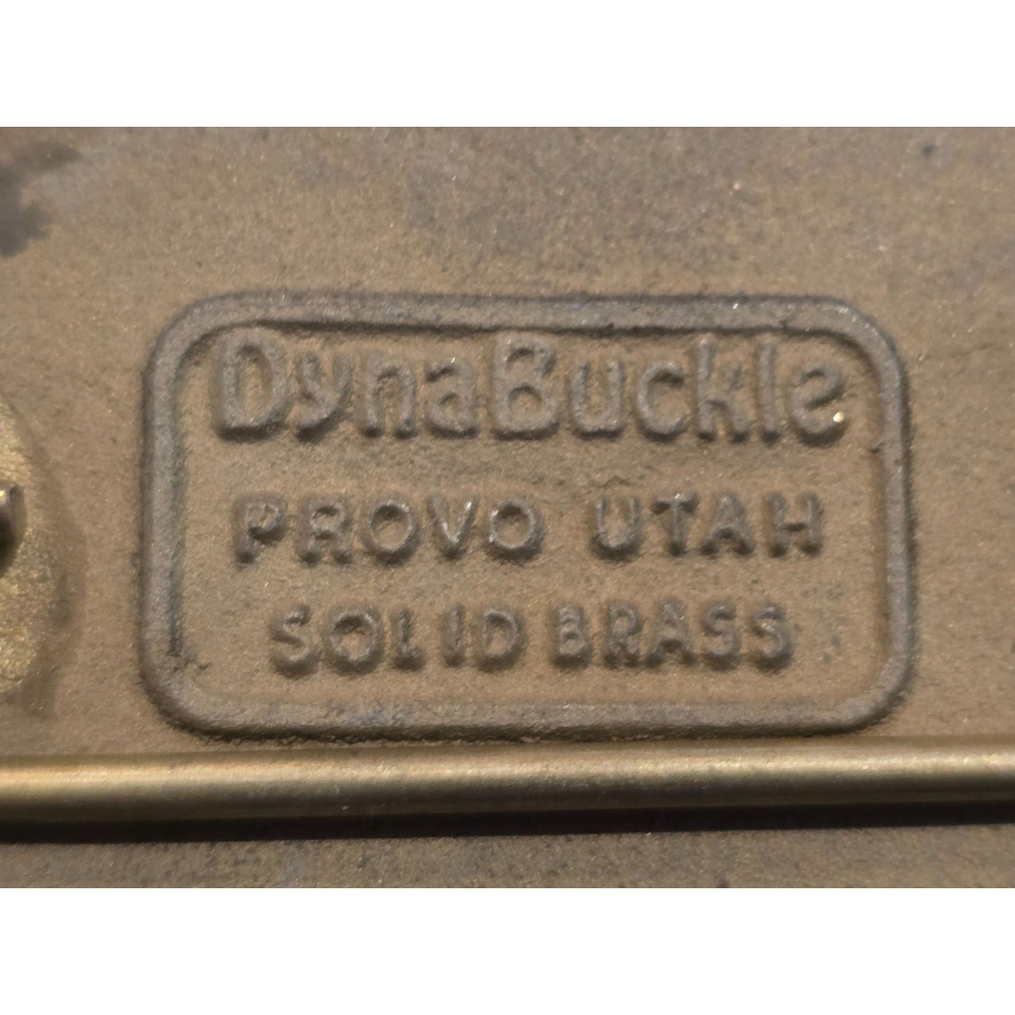 Fletchers Cobre Solid Brass Belt Buckle 1992 Mining Specialists DynaBuckle