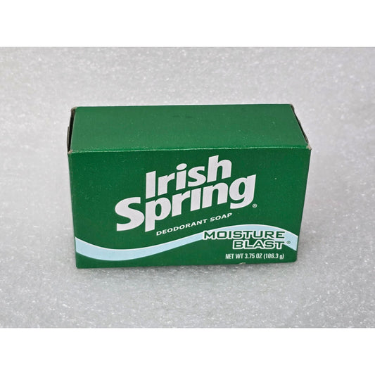 Irish Spring Moisture Blast Bar Soap 3.75 Oz Bath Size Deodorant Soap