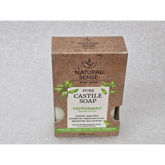 Natural Sense Pure Castile Peppermint Soap Bar 5 Oz
