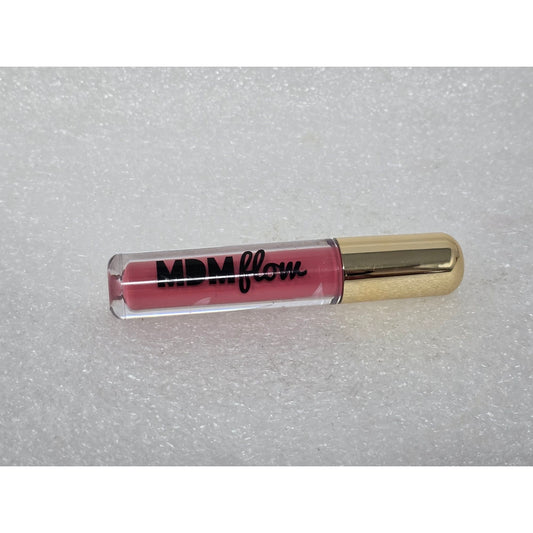 MDM Flow Retro Liquid Lipstick Lip Gloss Pink 6ml Gold Cap Made In England