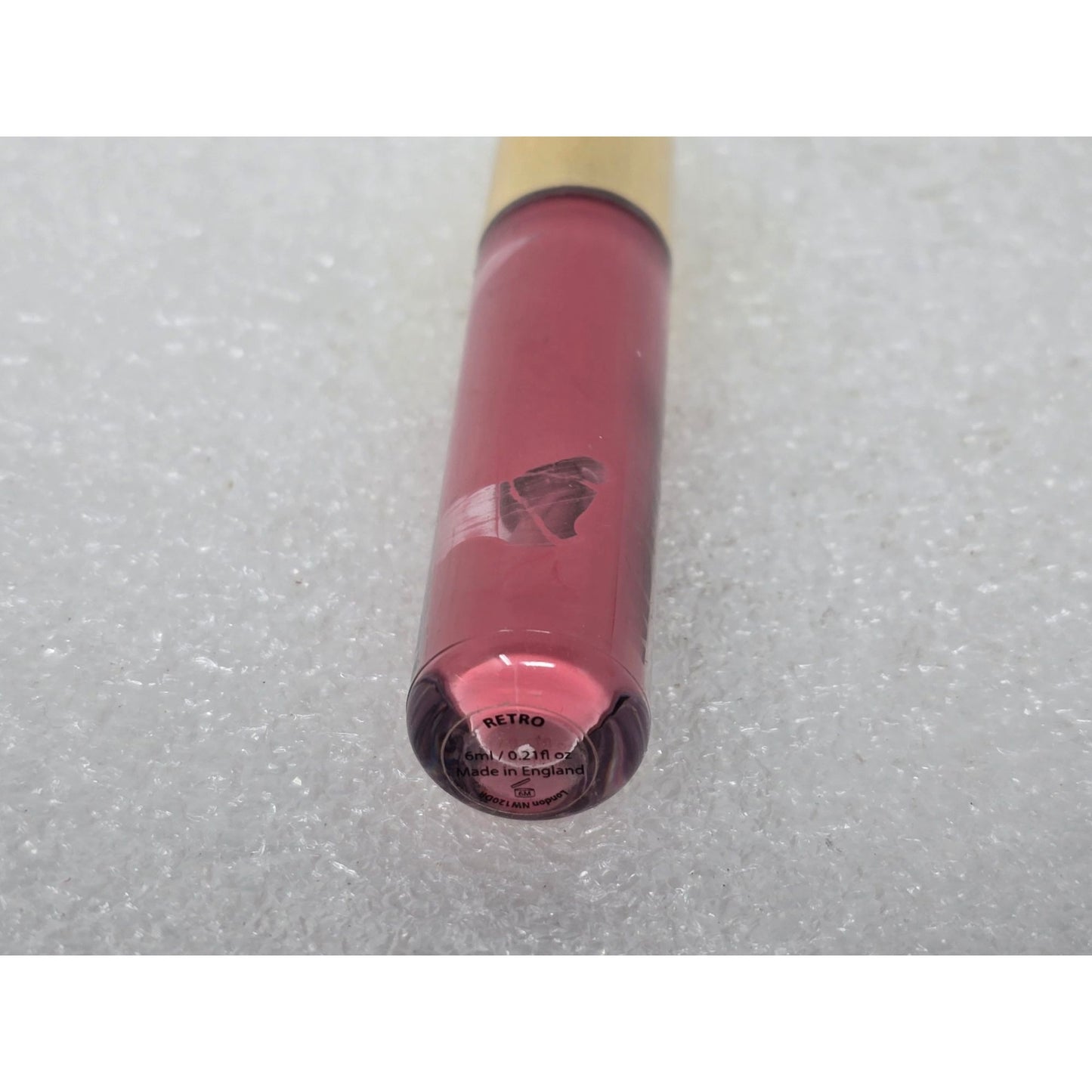 MDM Flow Retro Liquid Lipstick Lip Gloss Pink 6ml Gold Cap Made In England