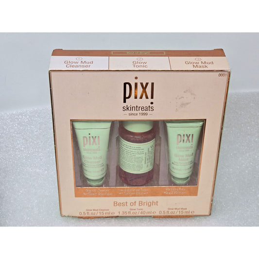 Pixi Skintreats Best Of Bright Set  3-Piece Glow Mud Cleanser Tonic & Mask