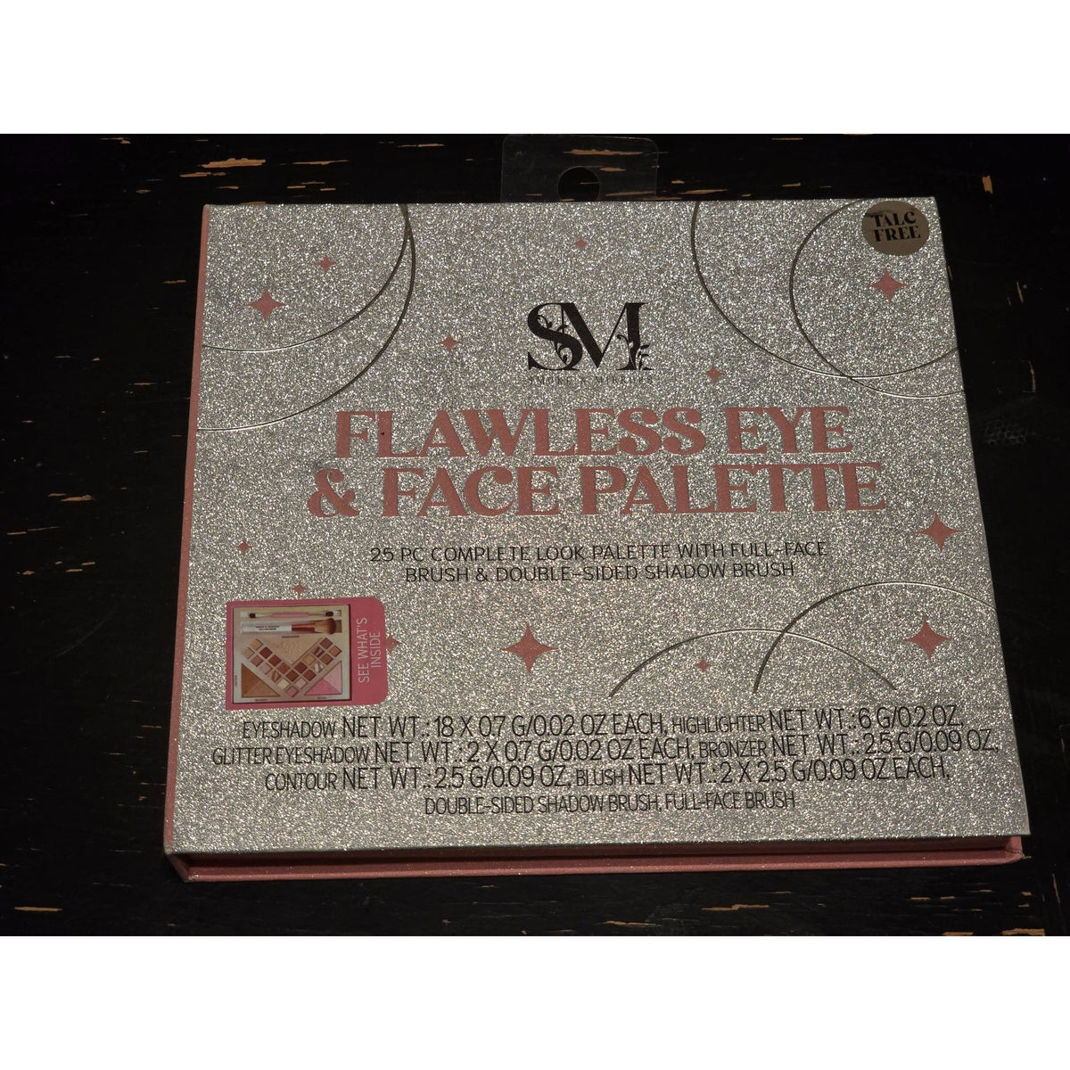 Smoke & Mirrors Flawless Eye & Face Palette 25 Pc Eyeshadow Blush Bronzer