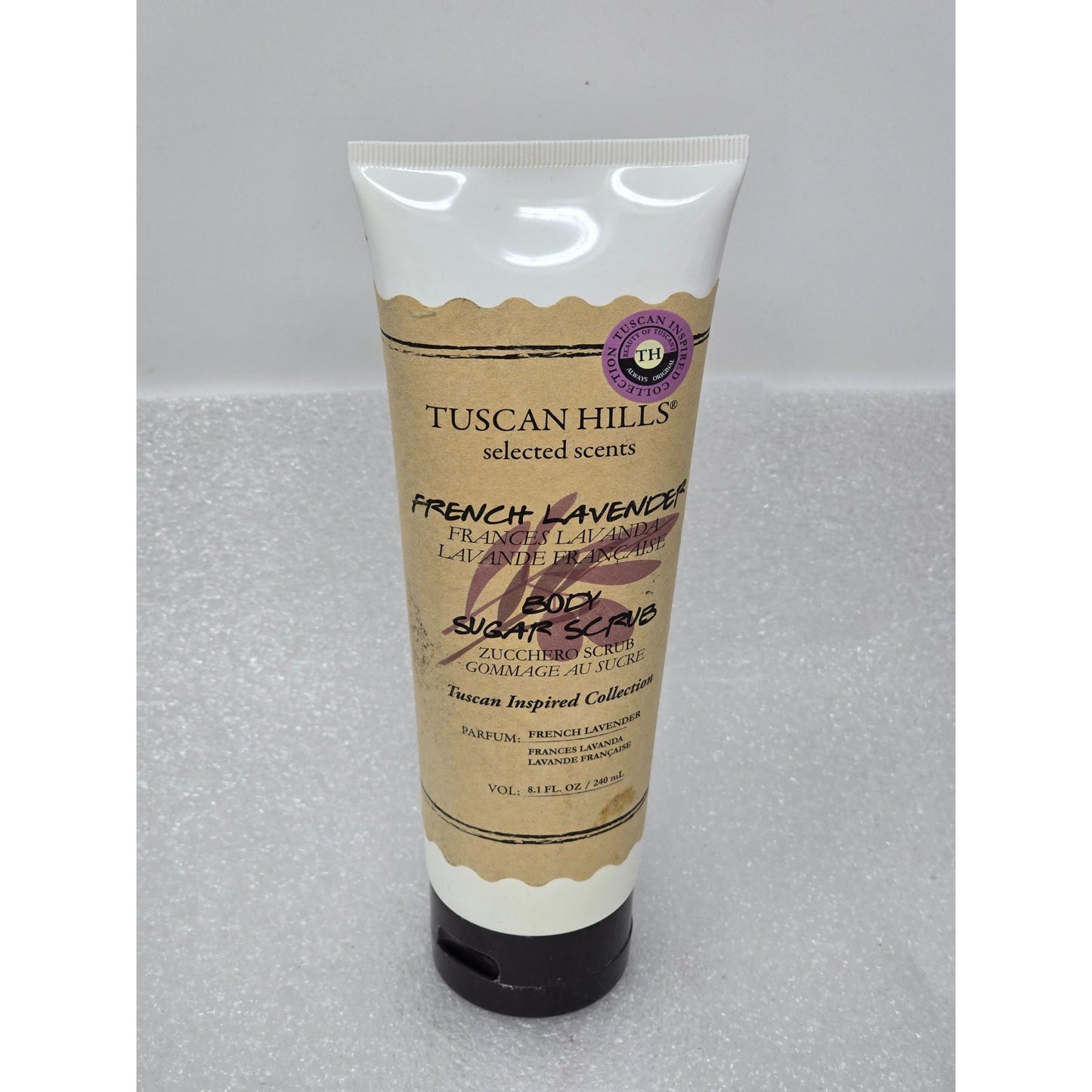 Tuscan Hills French Lavender Body Sugar Scrub 8.1 Oz Selected Scents Collection