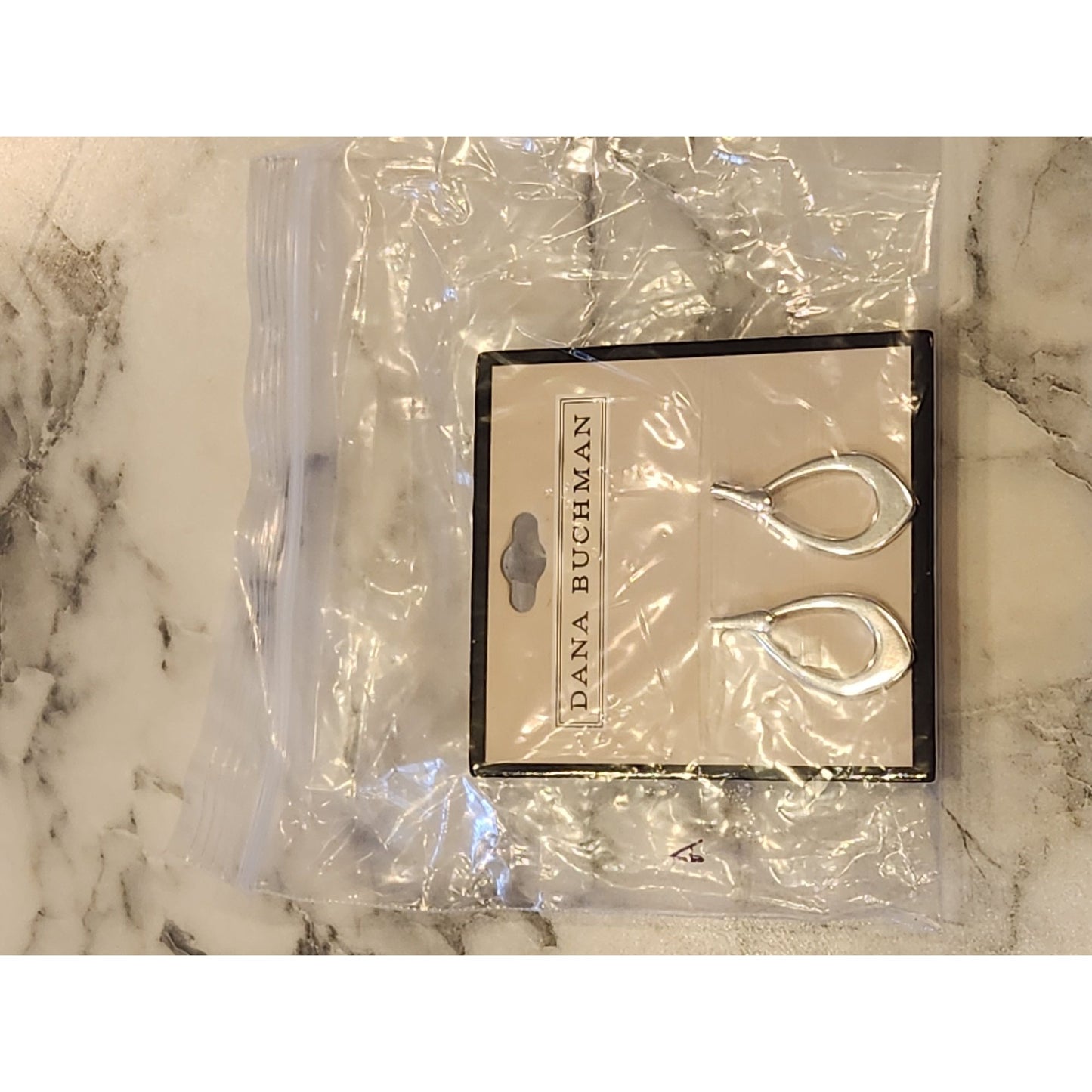 Dana Buchman Silver-Tone Teardrop Earrings With Rubber Backings