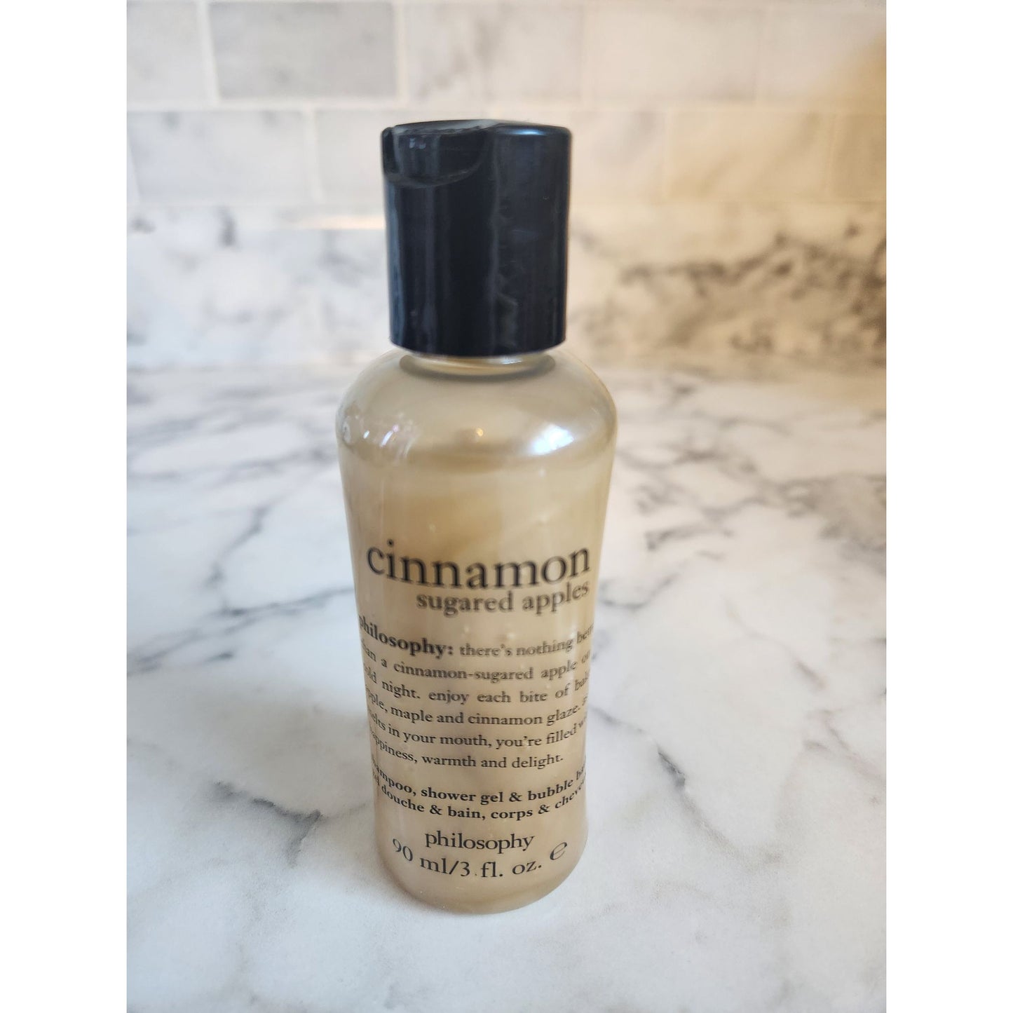 Philosophy Cinnamon Sugared Apples Shower Gel Bubble Bath & Shampoo 3 Oz Sealed