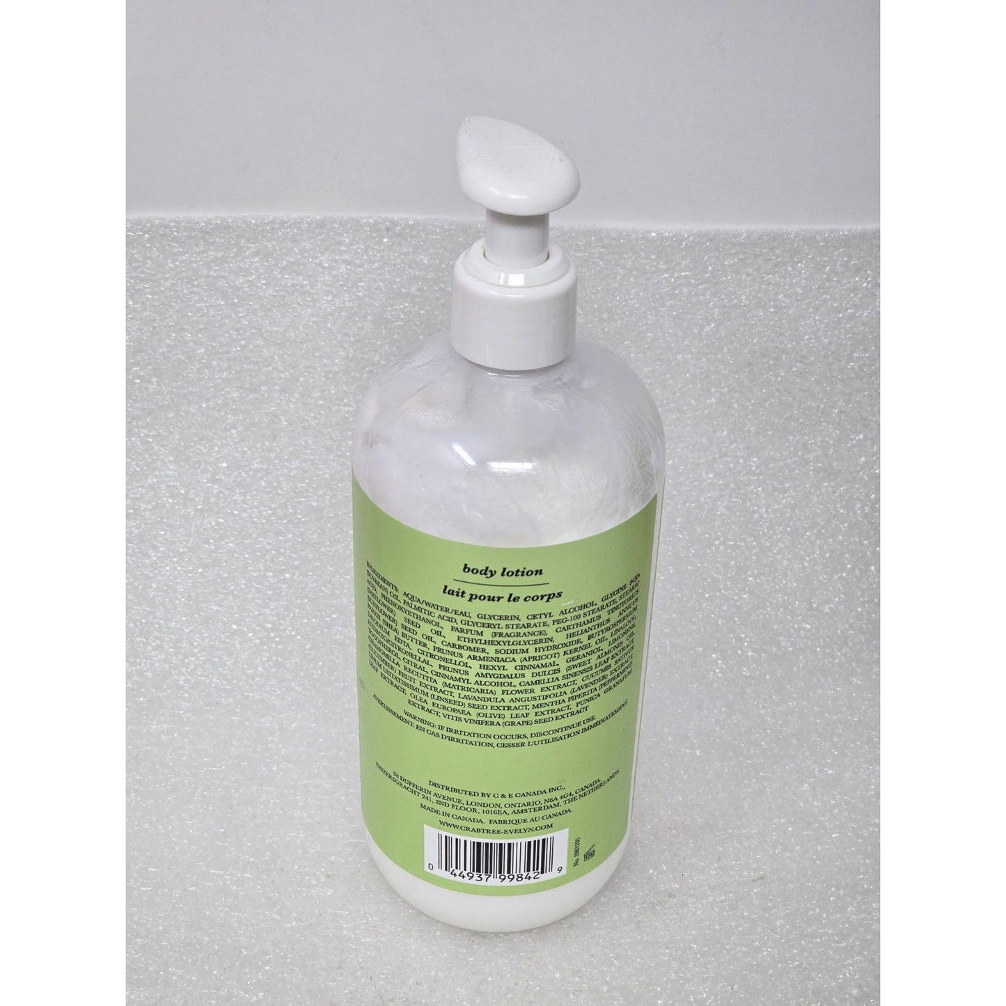 Crabtree & Evelyn Lily Body Lotion 16.9 Fl Oz Pump Bottle