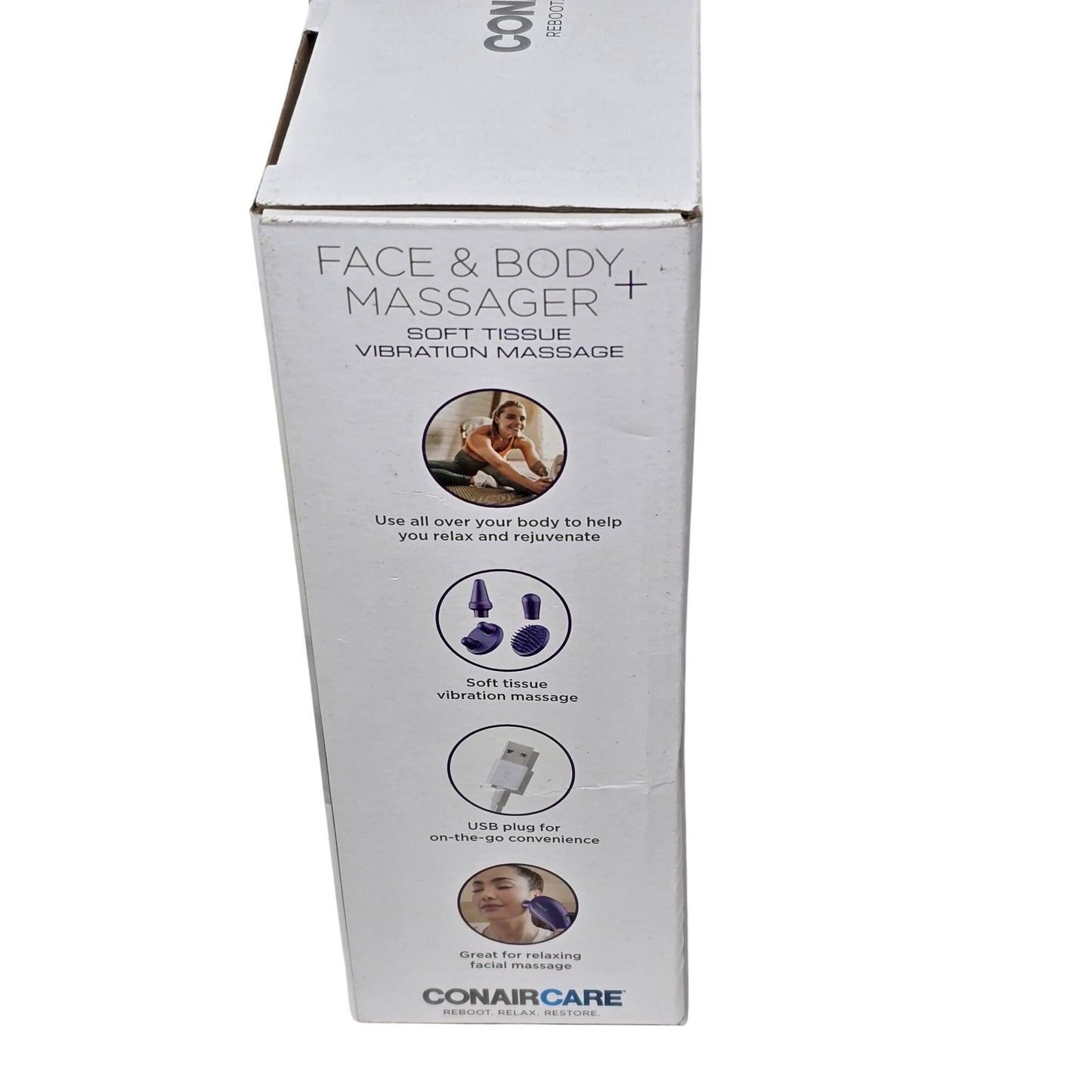 Conair Care Face & Body Massager + With 4 Attachments & USB