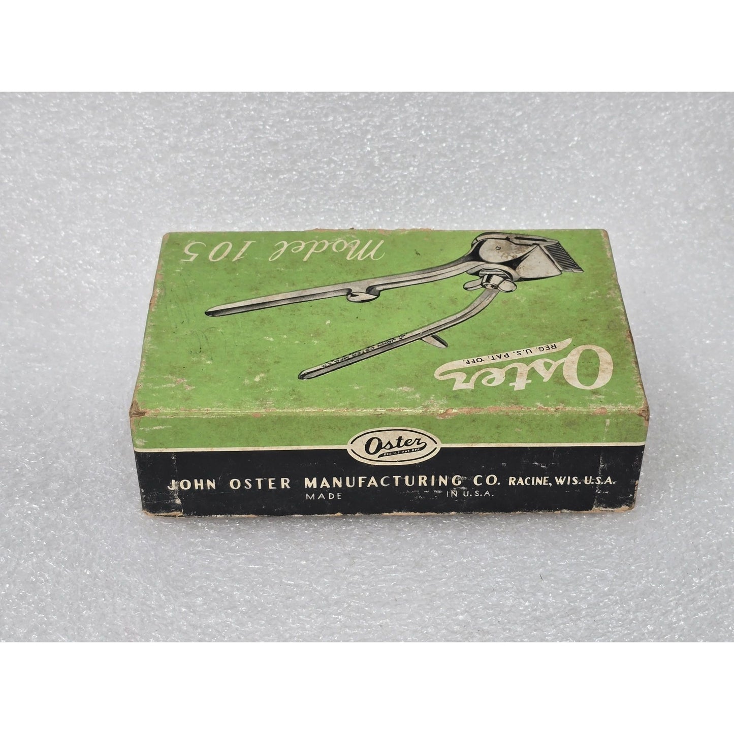 Vintage Oster Hand Hair Clipper Model 105 w/ Original Box Manual Barber Clippers