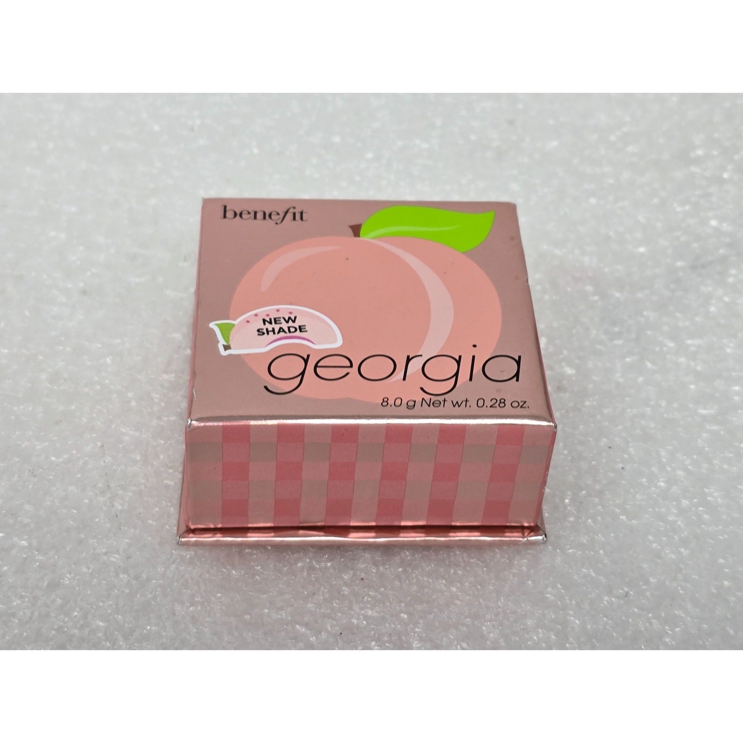Benefit Georgia Soft Peachy Blush Powder Compact with Brush 0.28 Oz
