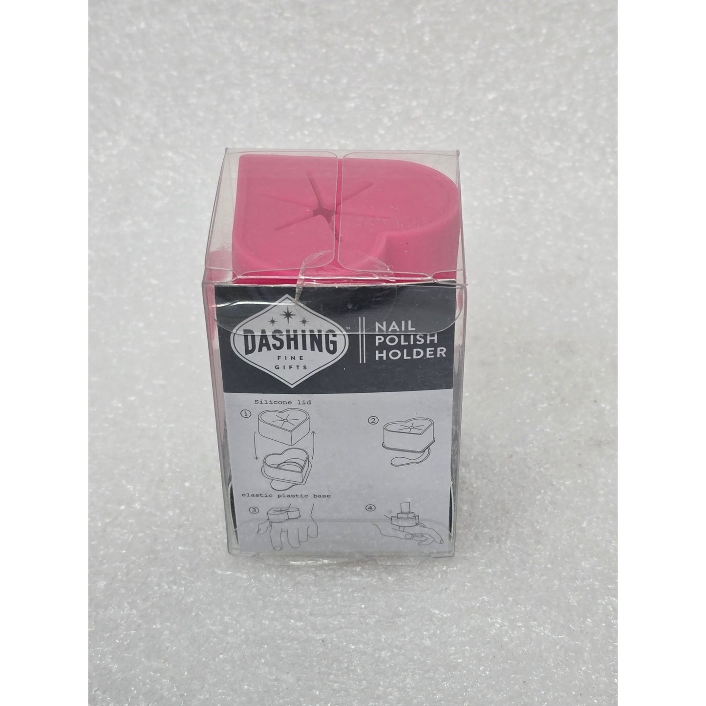 Pink Heart Silicone Nail Polish Holder By Dashing Fine Gifts