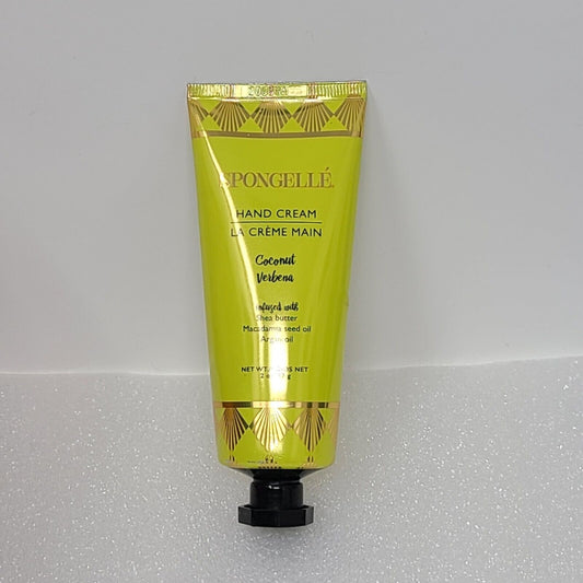 Spongelle Coconut Verbena Hand Cream Infused With Shea Butter & Argan Oil 2 oz