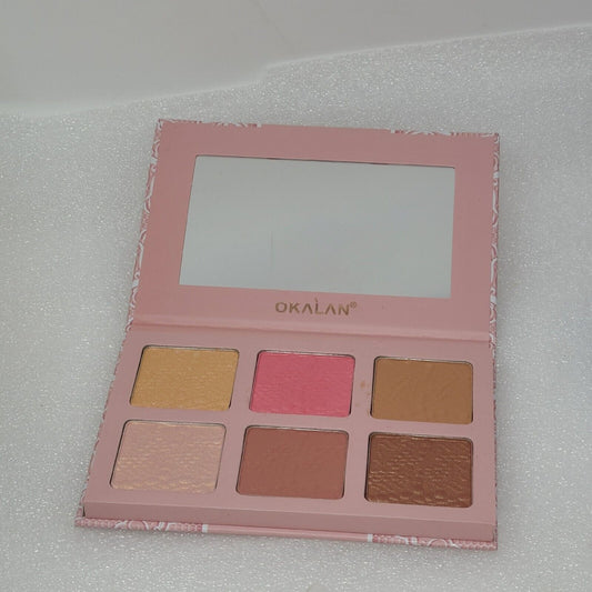 Okalan Blush Bronzing Highlight Face Palette Mysterious I