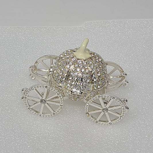 Juliana Crystal Pumpkin Carriage Trinket Jewelry Box