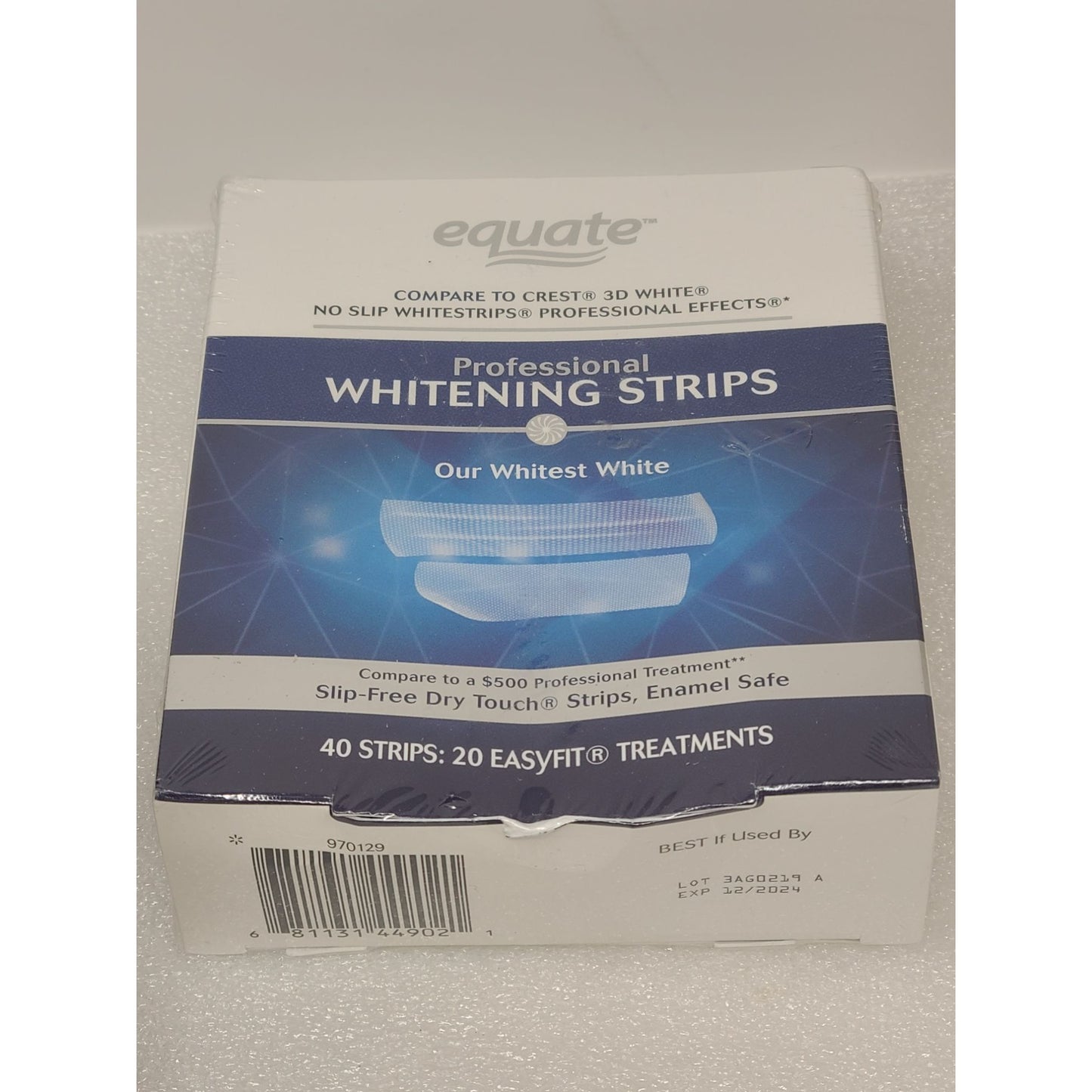 Equate Professional Whitening Strips 40 Strips Whitest White