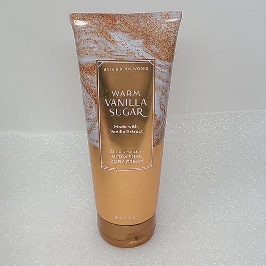 Bath & Body Works Warm Vanilla Sugar Ultra Shea Body Cream 24 Hour Moisture 8 oz