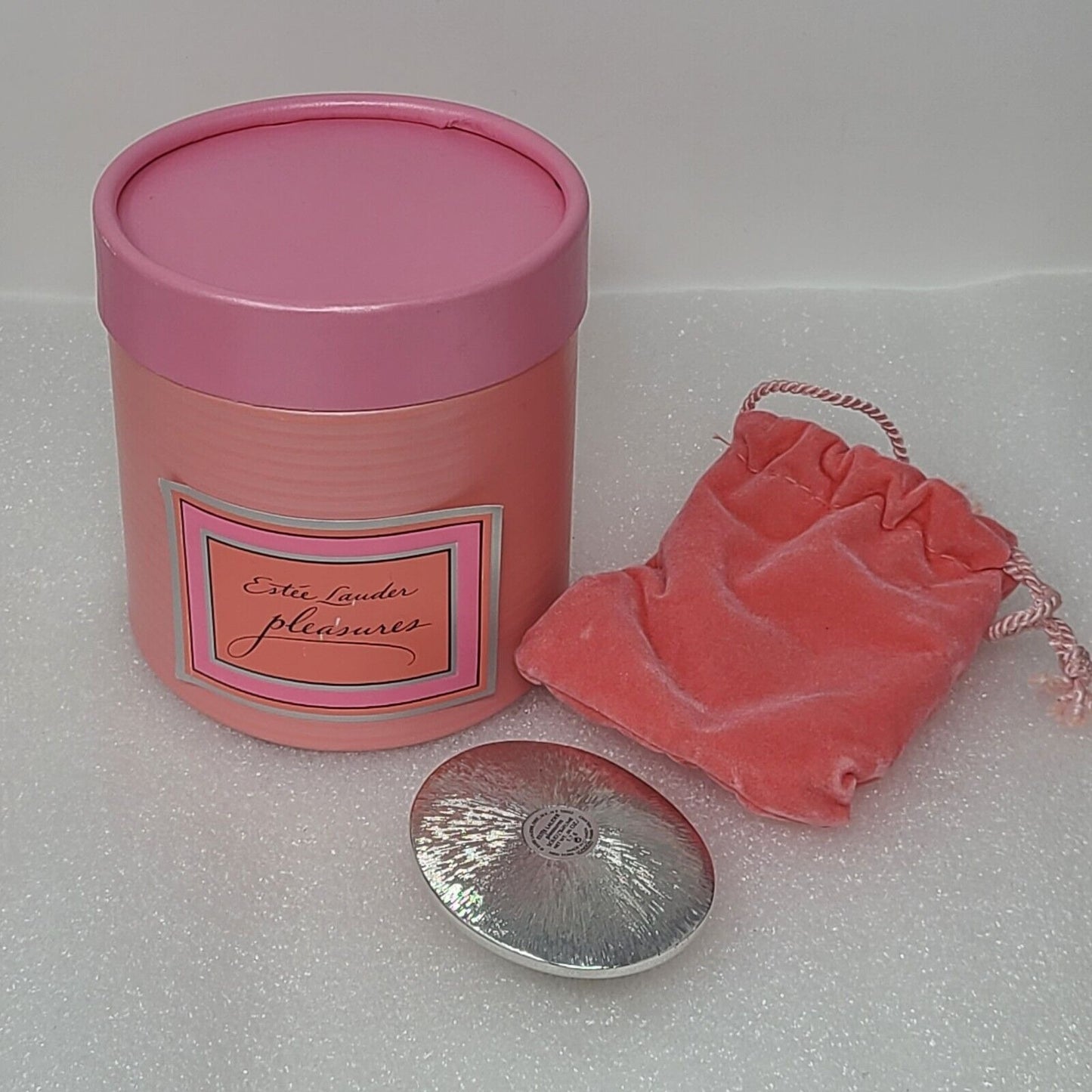 Vintage Estee Lauder Pleasures Crystal Straw Hat Solid Perfume