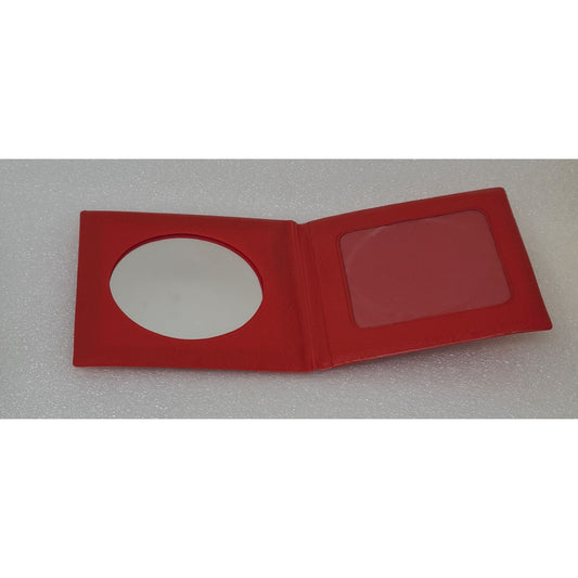 Vintage Avon 1987 Purse Reflections Mirror 4" X 4" Red Vinyl