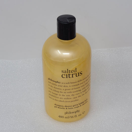 Philosophy Salted Citrus Shampoo Shower Gel & Bubble Bath 16 oz