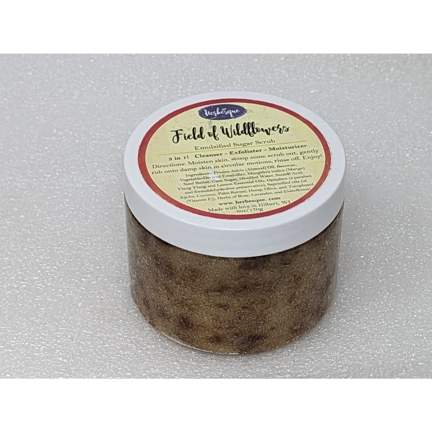 Herbesque Field of Wildflowers Sugar Scrub 6 oz