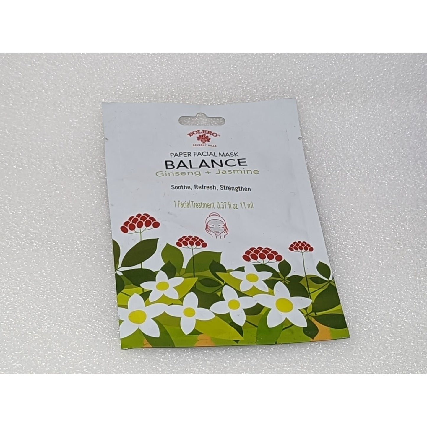 Bolero Beverly Hills Paper Facial Mask Balance Ginseng + Jasmine