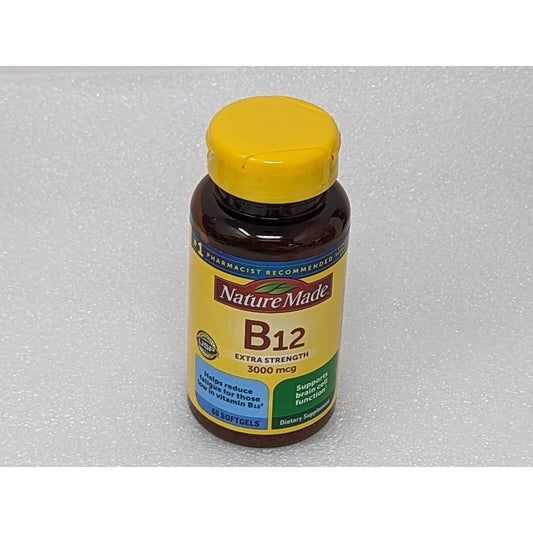 Nature Made Extra Strength Vitamin B12 3000 mcg Softgels 60 Count Jul 2024